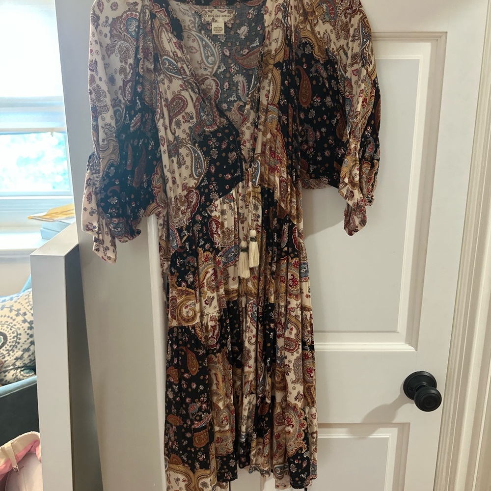 Bohemian Paisley Mini Dress